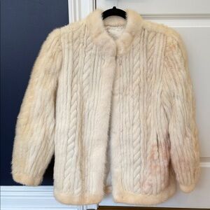 Chic Cream Fur Coat